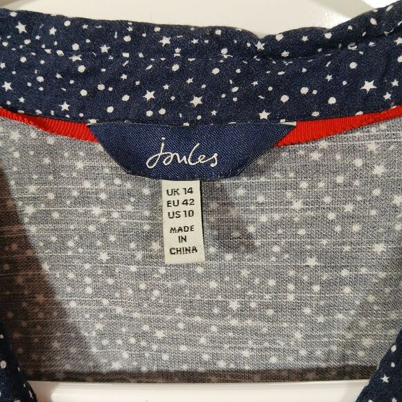 Joules Star And Polka Dot Print Midi Dress - Picture 9 of 12